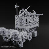 Canon Loaded Highland War Wagon Miniature for Dungeons and Dragons, Pathfinder or other TTRPGs