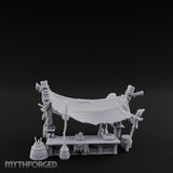 Canopy-Slung Bucket-Flanked Market Stall Counter gallery 1