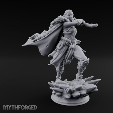 Cape Billowing Human Barbarian Miniature for Dungeons and Dragons, Pathfinder or other TTRPGs