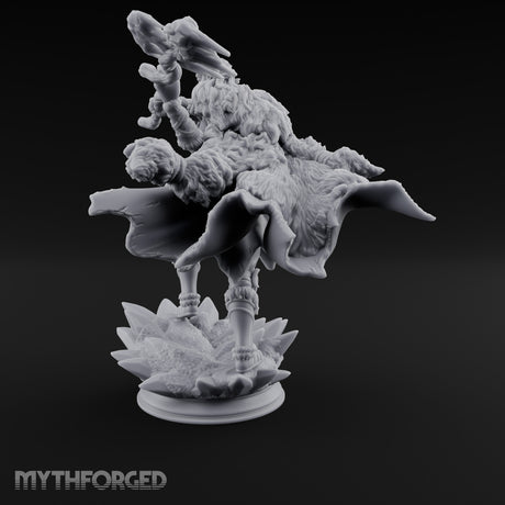 Cape Billowing Human Barbarian Miniature for Dungeons and Dragons, Pathfinder or other TTRPGs
