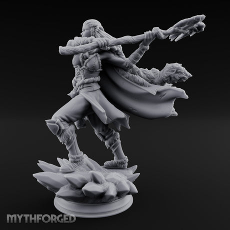 Cape Billowing Human Barbarian Miniature for Dungeons and Dragons, Pathfinder or other TTRPGs