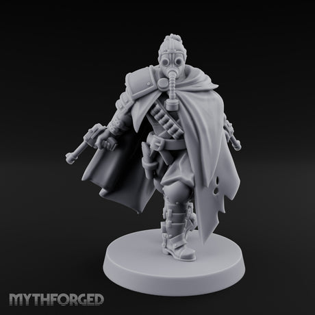Cape Billowing Pistol Drawing Human Shogunate Sniper Miniature for Dungeons and Dragons, Pathfinder or other TTRPGs