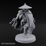 Cape Billowing Pistol Drawing Human Shogunate Sniper Miniature for Dungeons and Dragons, Pathfinder or other TTRPGs