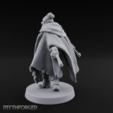 Cape Billowing Pistol Drawing Human Shogunate Sniper Miniature for Dungeons and Dragons, Pathfinder or other TTRPGs
