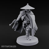 Cape Billowing Pistol Drawing Human Shogunate Sniper Miniature for Dungeons and Dragons, Pathfinder or other TTRPGs