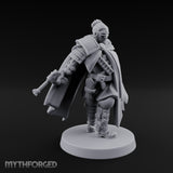 Cape Billowing Pistol Drawing Human Shogunate Sniper Miniature for Dungeons and Dragons, Pathfinder or other TTRPGs