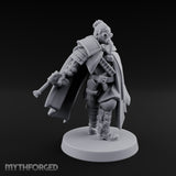 Cape Billowing Pistol Drawing Human Shogunate Sniper Miniature for Dungeons and Dragons, Pathfinder or other TTRPGs