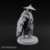 Cape Billowing Pistol Drawing Human Shogunate Sniper Miniature for Dungeons and Dragons, Pathfinder or other TTRPGs