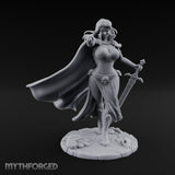 Cape Billowing Sword Trailing Human Necromancer Miniature for Dungeons and Dragons, Pathfinder or other TTRPGs