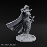 Cape Billowing Sword Trailing Human Necromancer Miniature for Dungeons and Dragons, Pathfinder or other TTRPGs