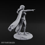 Cape Billowing Sword Trailing Human Necromancer Miniature for Dungeons and Dragons, Pathfinder or other TTRPGs