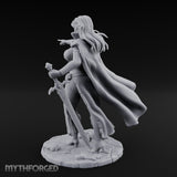 Cape Billowing Sword Trailing Human Necromancer Miniature for Dungeons and Dragons, Pathfinder or other TTRPGs