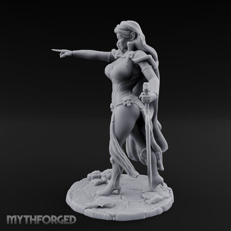 Cape Billowing Sword Trailing Human Necromancer Miniature for Dungeons and Dragons, Pathfinder or other TTRPGs