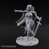Cape Billowing Sword Trailing Human Necromancer Miniature for Dungeons and Dragons, Pathfinder or other TTRPGs
