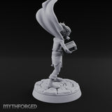 Cape Billowing Tome Reading Child Wizard Miniature for Dungeons and Dragons, Pathfinder or other TTRPGs