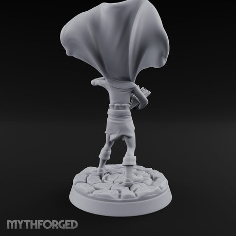 Cape Billowing Tome Reading Child Wizard Miniature for Dungeons and Dragons, Pathfinder or other TTRPGs