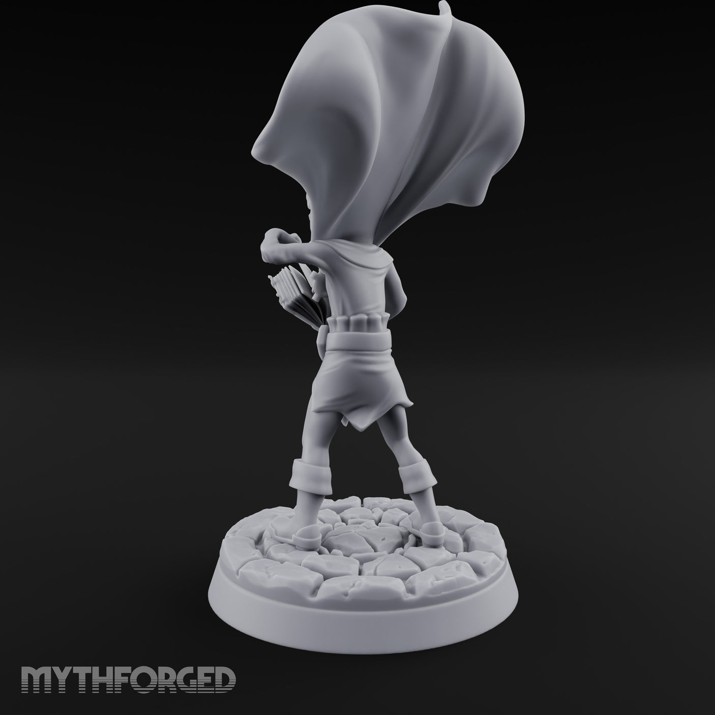 Cape Billowing Tome Reading Child Wizard Miniature for Dungeons and Dragons, Pathfinder or other TTRPGs