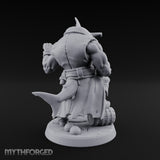 Anchor at the Ready Sharkfolk Pirate Captain Miniature for Dungeons and Dragons, Pathfinder or other TTRPGs