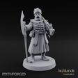 Bellowing Orders Human Captain Miniature for Dungeons and Dragons, Pathfinder or other TTRPGs