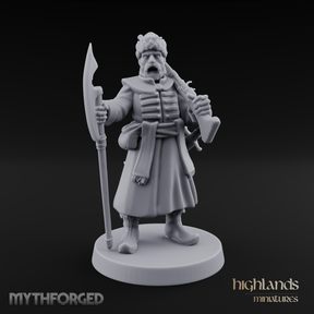 Bellowing Orders Human Captain Miniature for Dungeons and Dragons, Pathfinder or other TTRPGs