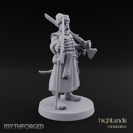 Bellowing Orders Human Captain Miniature for Dungeons and Dragons, Pathfinder or other TTRPGs