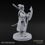 Bellowing Orders Human Captain Miniature for Dungeons and Dragons, Pathfinder or other TTRPGs