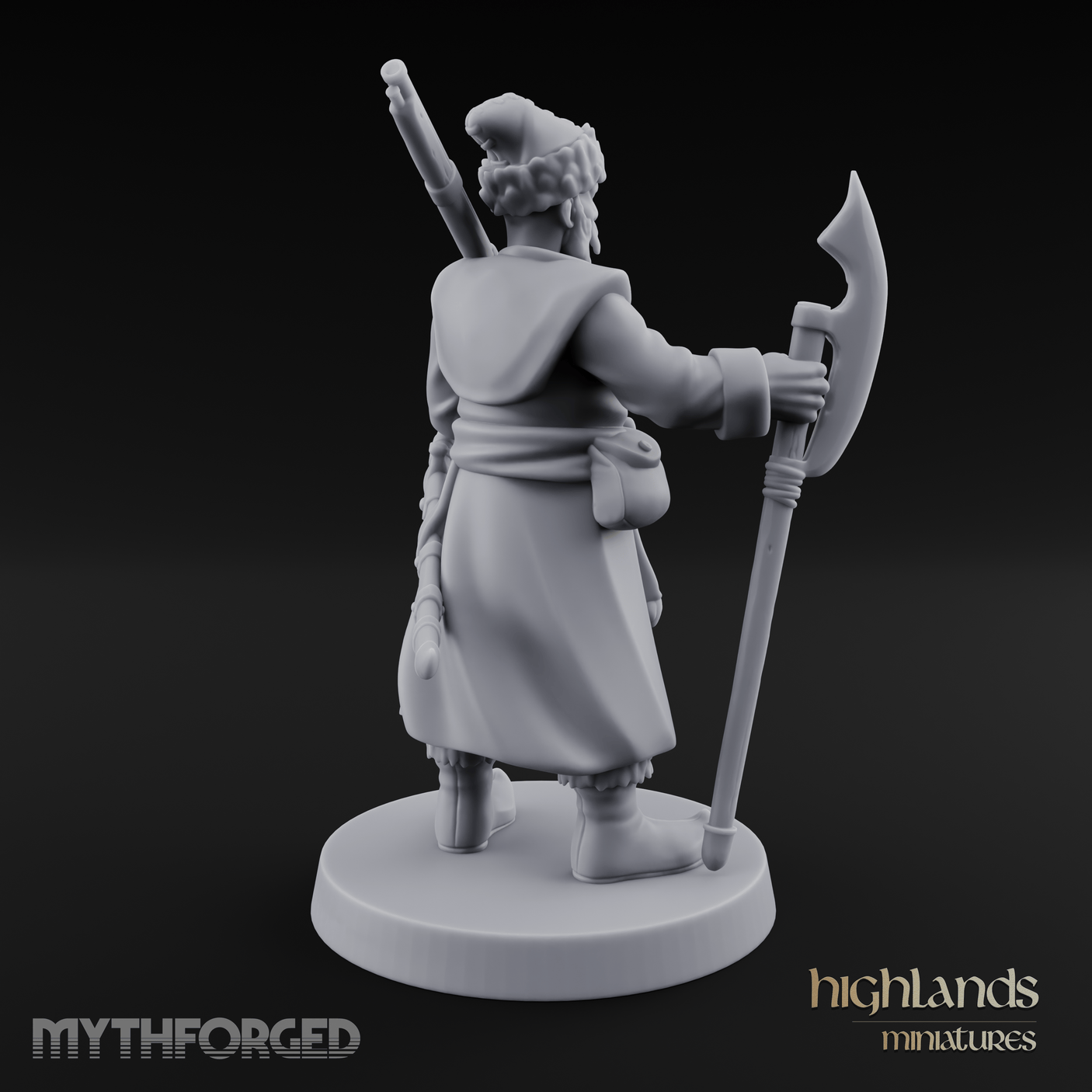 Bellowing Orders Human Captain Miniature for Dungeons and Dragons, Pathfinder or other TTRPGs