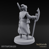 Bellowing Orders Human Captain Miniature for Dungeons and Dragons, Pathfinder or other TTRPGs