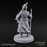 Bellowing Orders Human Captain Miniature for Dungeons and Dragons, Pathfinder or other TTRPGs