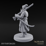 Bellowing Orders Human Captain Miniature for Dungeons and Dragons, Pathfinder or other TTRPGs