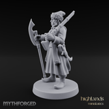 Bellowing Orders Human Captain Miniature for Dungeons and Dragons, Pathfinder or other TTRPGs