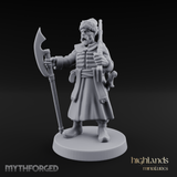 Bellowing Orders Human Captain Miniature for Dungeons and Dragons, Pathfinder or other TTRPGs