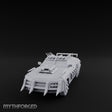 Quad-Cannon Fanged Wasteland Assault Cruiser Miniature for Dungeons and Dragons, Pathfinder or other TTRPGs