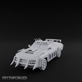 Quad-Cannon Fanged Wasteland Assault Cruiser Miniature for Dungeons and Dragons, Pathfinder or other TTRPGs