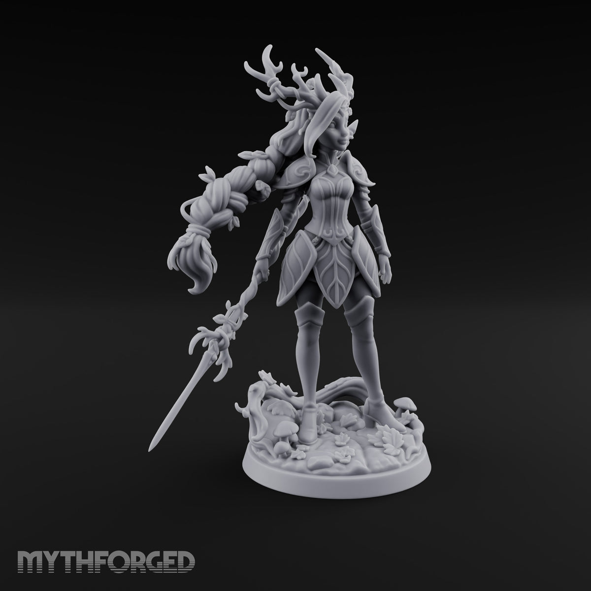 Braid Heavy with Leaves Dryad Spear Warden