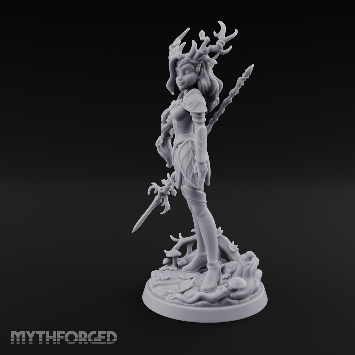 Braid Heavy with Leaves Dryad Spear Warden