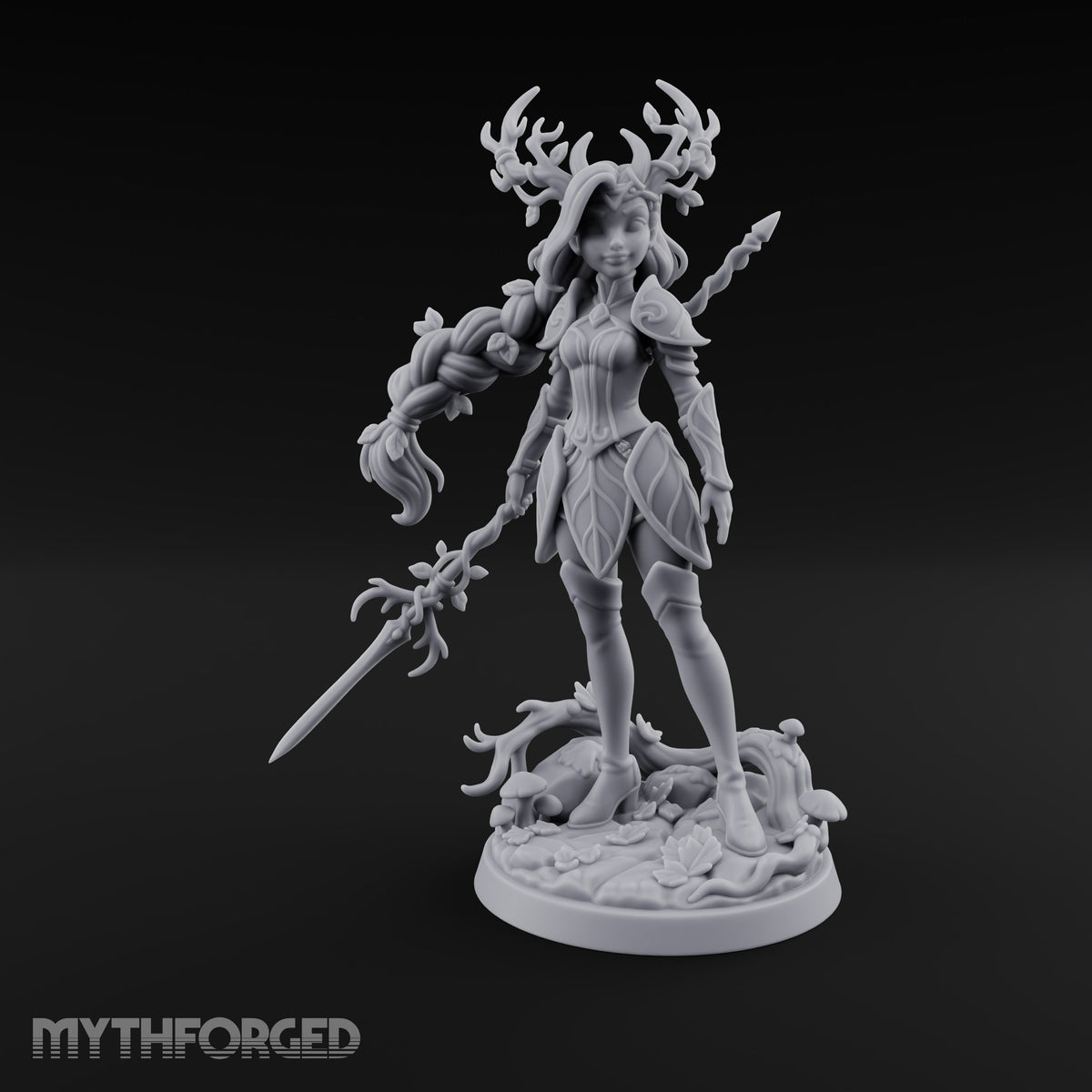 Braid Heavy with Leaves Dryad Spear Warden