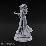 Quoting Chapter and Verse Human Wizard with Spellbook and Long Embroidered Coat