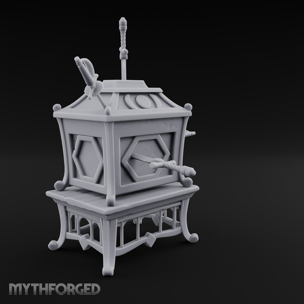 Swords Sawn Through, Nobody Hurt Ornate Magician's Sword Box