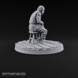 Succumbing to the Change Human Mutant D Miniature for Dungeons and Dragons, Pathfinder or other TTRPGs