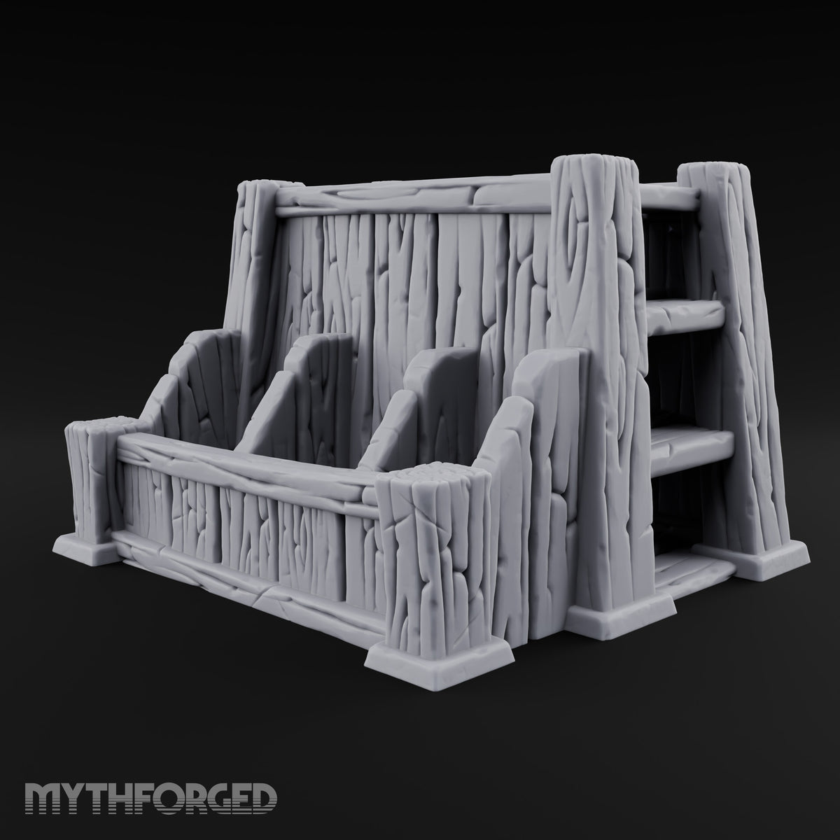 Kindling Sorted by Size Wooden Lumber Storage Rack