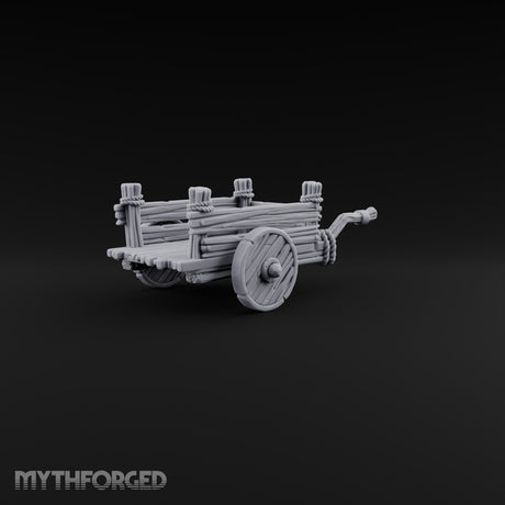 Rope-Lashed Farm Cart A Miniature for Dungeons and Dragons, Pathfinder or other TTRPGs