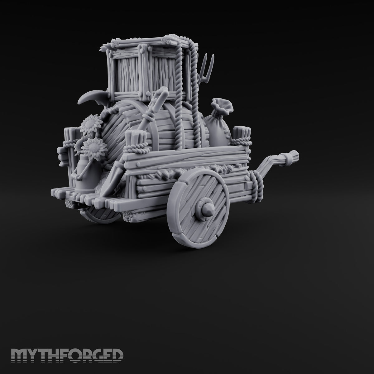 Rope-Lashed Farm Cart D