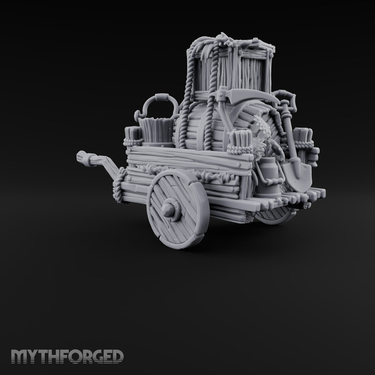 Rope-Lashed Farm Cart D