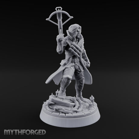 Crossbow at the Ready Human Vampire Hunter Miniature for Dungeons and Dragons, Pathfinder or other TTRPGs