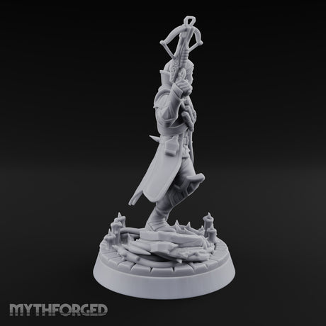 Crossbow at the Ready Human Vampire Hunter Miniature for Dungeons and Dragons, Pathfinder or other TTRPGs