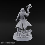 Crossbow at the Ready Human Vampire Hunter Miniature for Dungeons and Dragons, Pathfinder or other TTRPGs