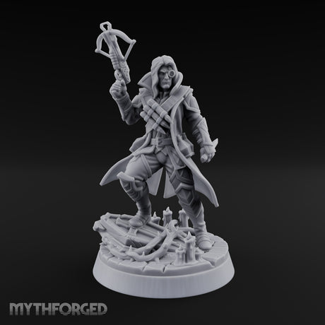 Crossbow at the Ready Human Vampire Hunter Miniature for Dungeons and Dragons, Pathfinder or other TTRPGs