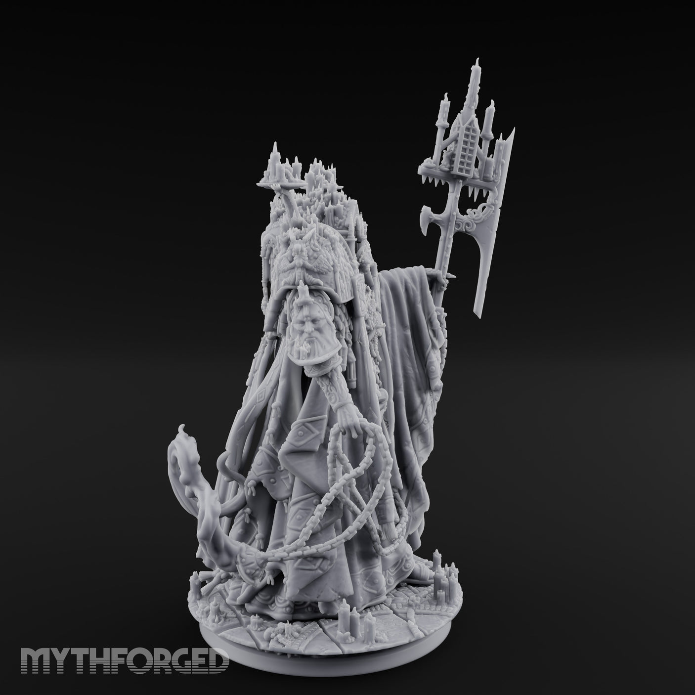 Cathedral Bearing Lich Archpriest Miniature for Dungeons and Dragons, Pathfinder or other TTRPGs
