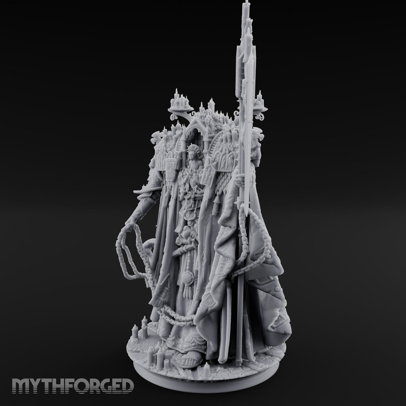 Cathedral Bearing Lich Archpriest Miniature for Dungeons and Dragons, Pathfinder or other TTRPGs